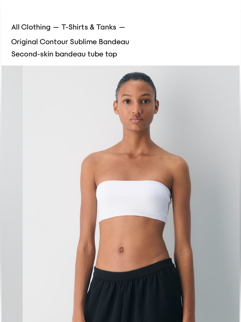 Aritzia White Contour Bandea Top